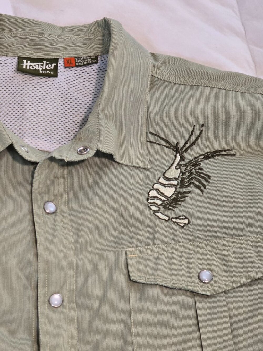 Rare Howler Bros Dancing Prawn Gaucho Snapshirt Terra Green (XL) - Picture 4 of 6
